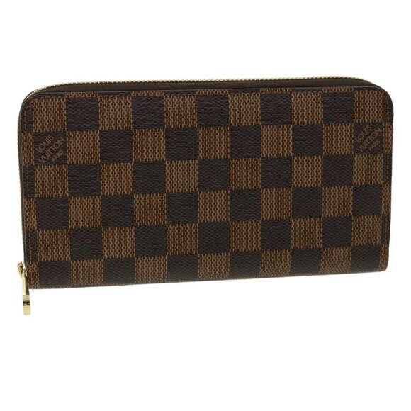 LOUIS VUITTON Damier Ebene Zippy Wallet Long Wallet N41661 LV Auth 33873SM - Picture 1 of 16